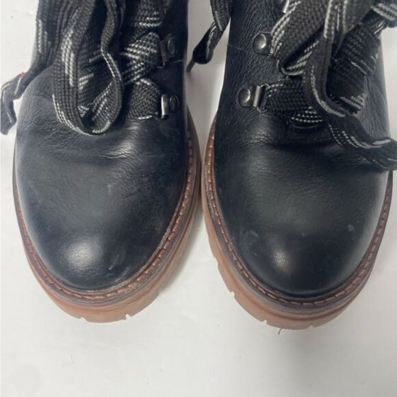 Gentle Souls Brenna Combat Moto Boot Black Lace-Up Leather Upper Size 7.5 - Picture 13 of 15